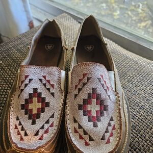 Ariat Brown and Tan Slip-On Shoes